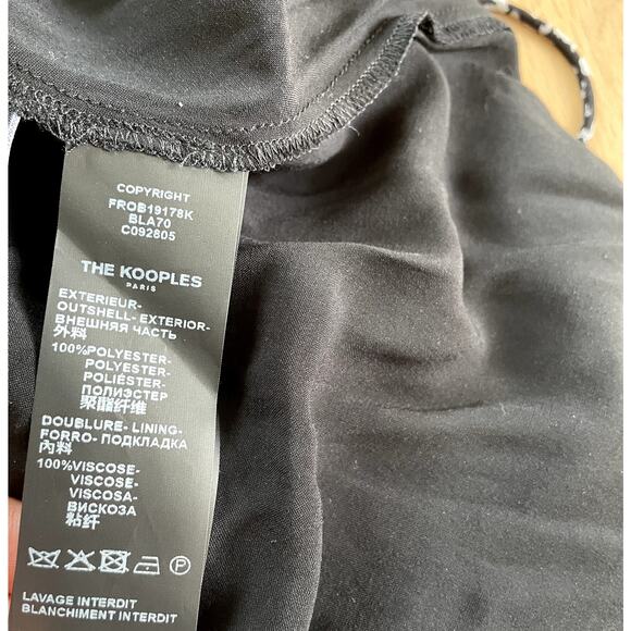 The Kooples Dark Floral Asymmetrical Pleated Day Dress - Picture 5 of 7